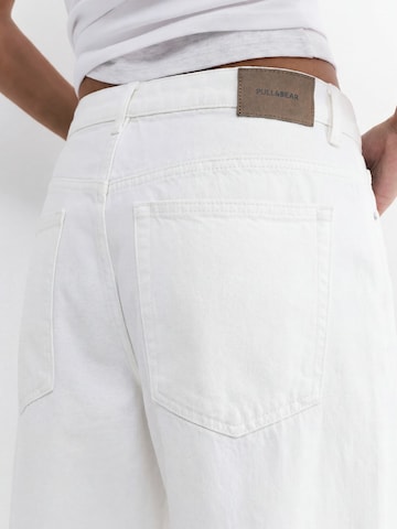 Pull&Bear Barrel Plisované rifle - Biela