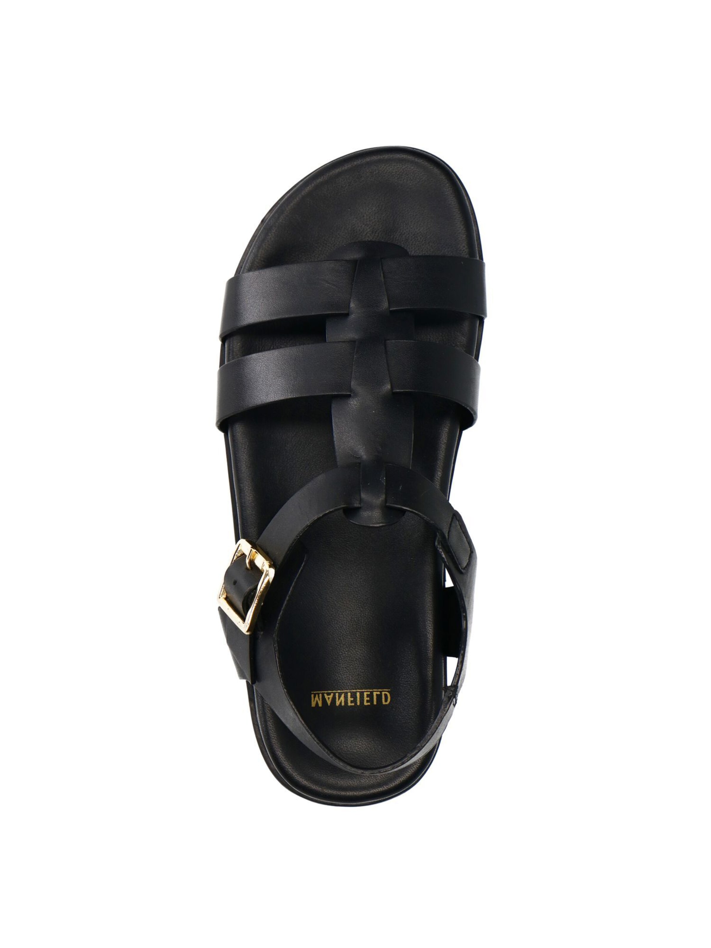 MANFIELD Sandale in Schwarz