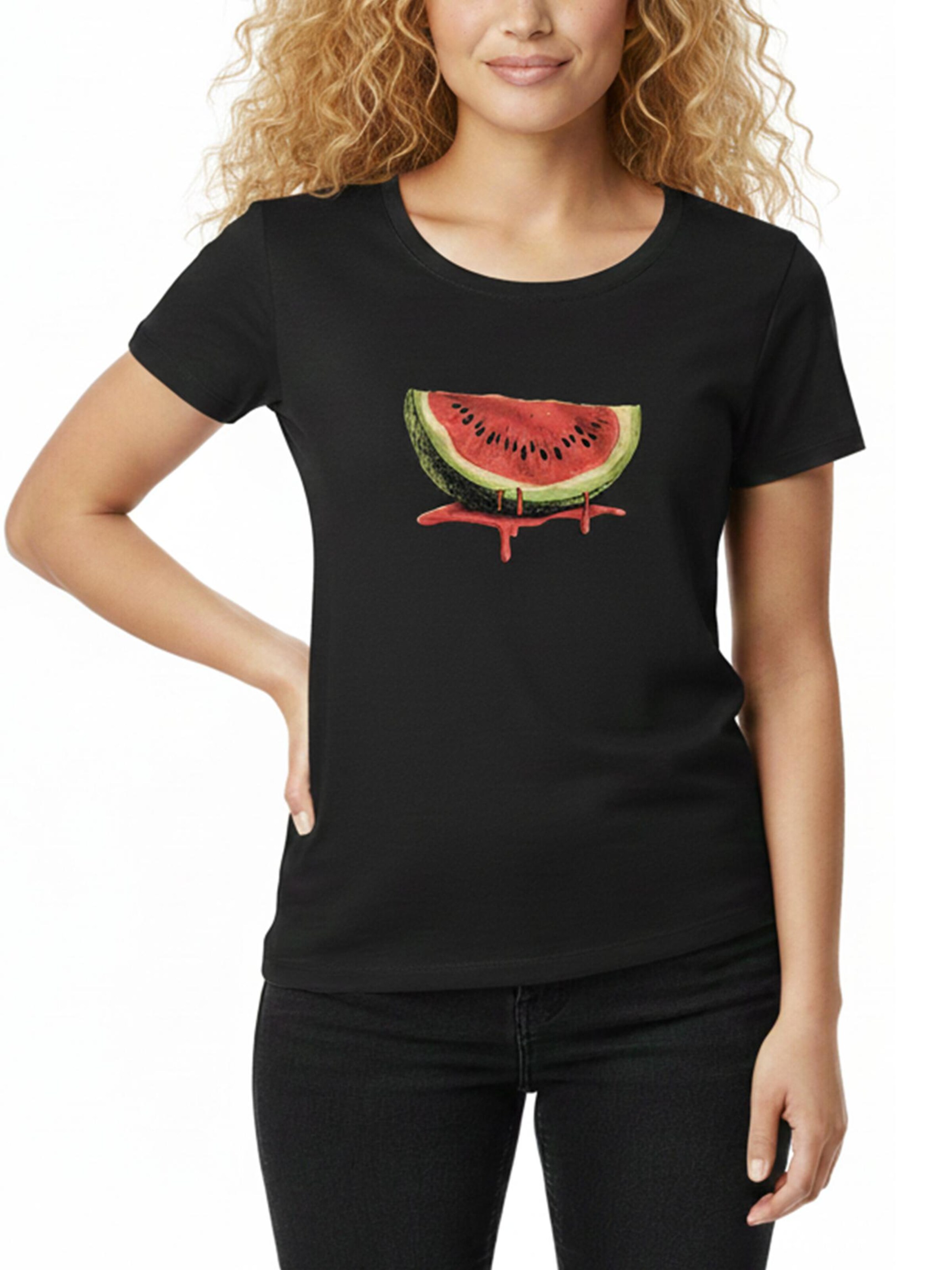 MAKAYA Shirt 'Watermelon' in Black