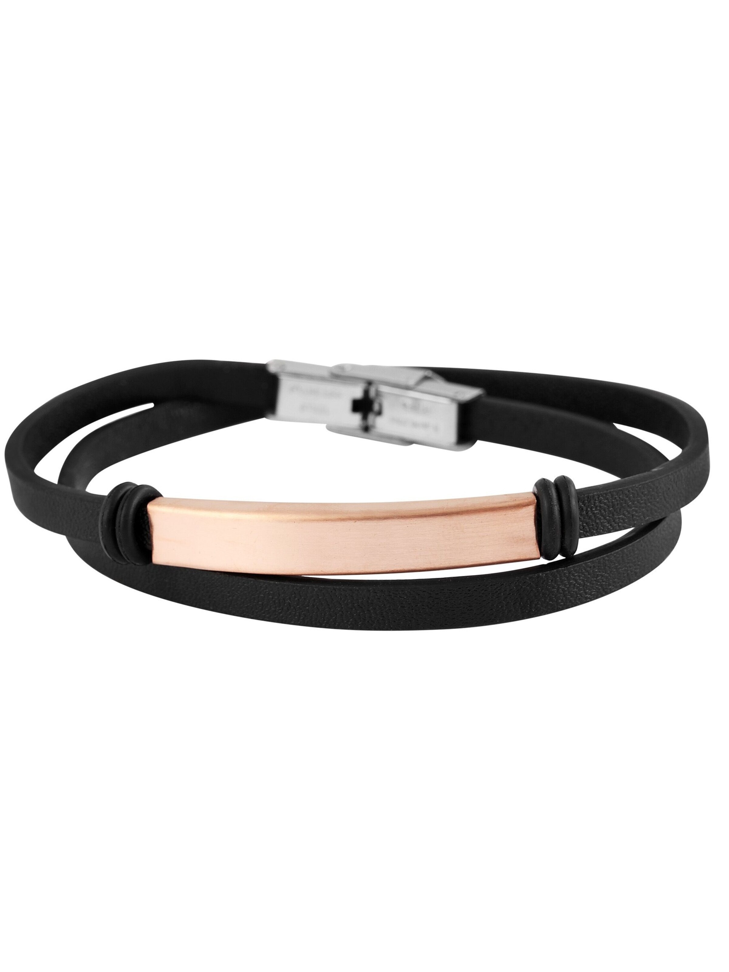 Akzent Armband 'Loann, langlebig'‌‌‌‌‌‌‌ in Schwarz: Vorderseite