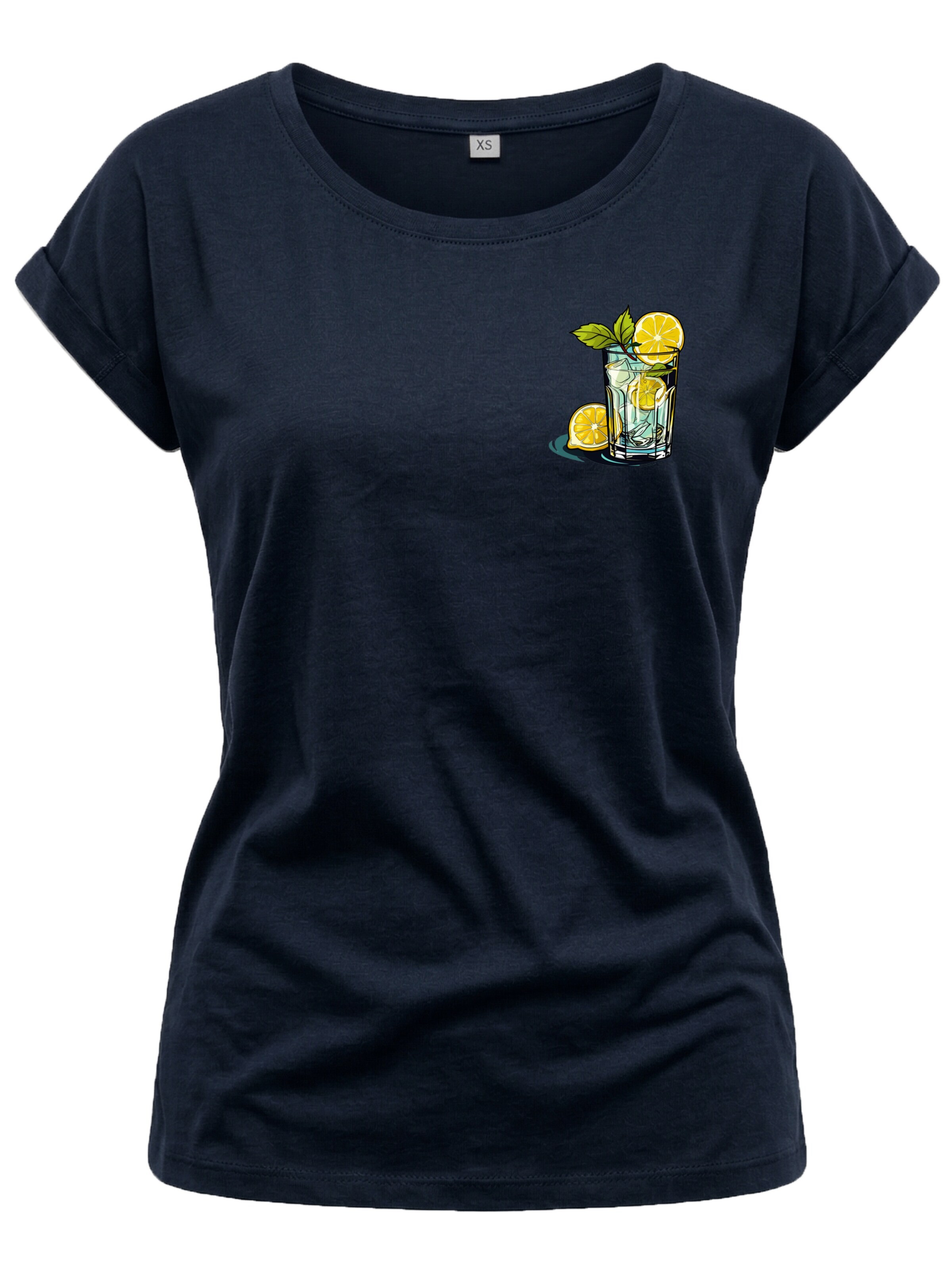 MAKAYA Shirt 'Gin Tonic' in Blue: front
