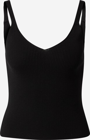 A LOT LESS Knitted Top 'Isabelle' in Black: front