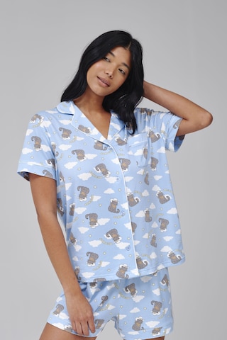 Loungeable Pyjama in Blau: Vorderseite