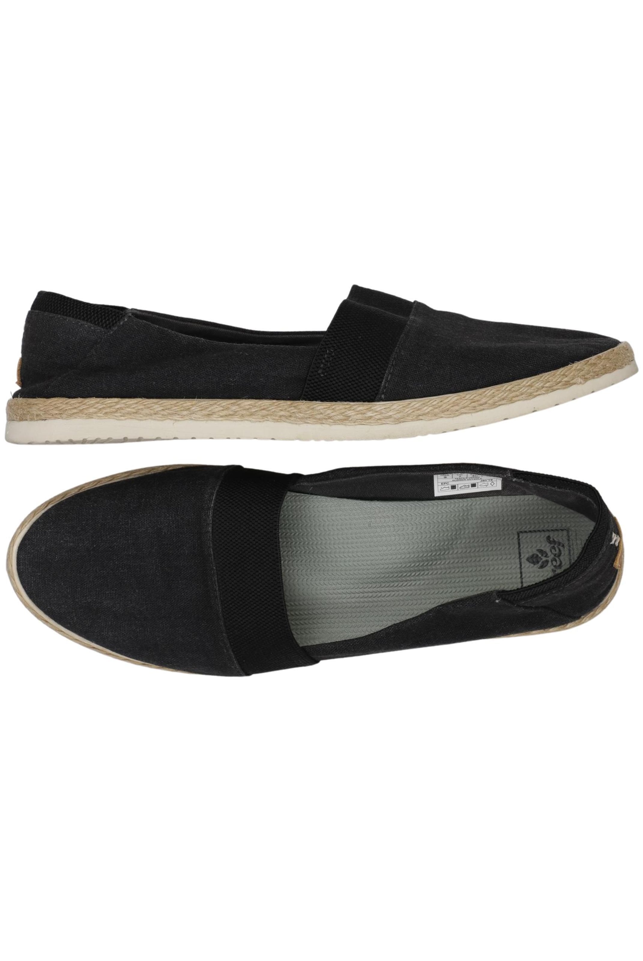 REEF Flats & Loafers in 40 in Black: front