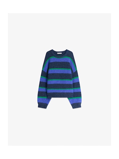 Bershka Pull-over en bleu / bleu marine / vert, Vue avec produit