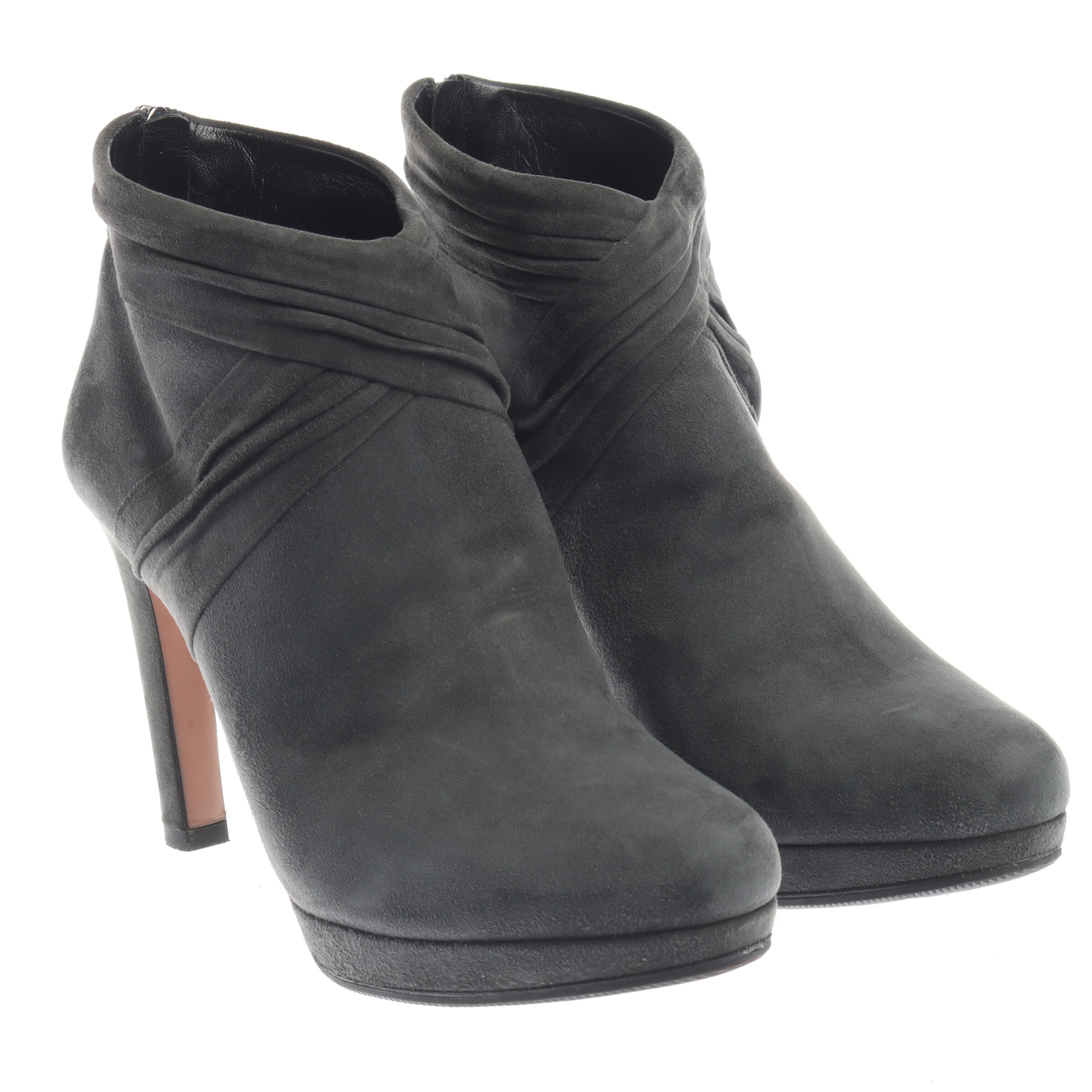 PRADA Stiefeletten 37,5 in Grau: Vorderseite
