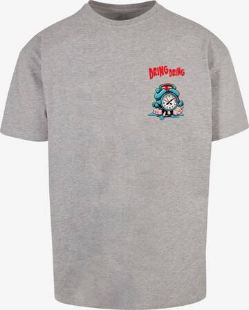 Merchcode Shirt 'Alarm Clock Comic' in Grey: front