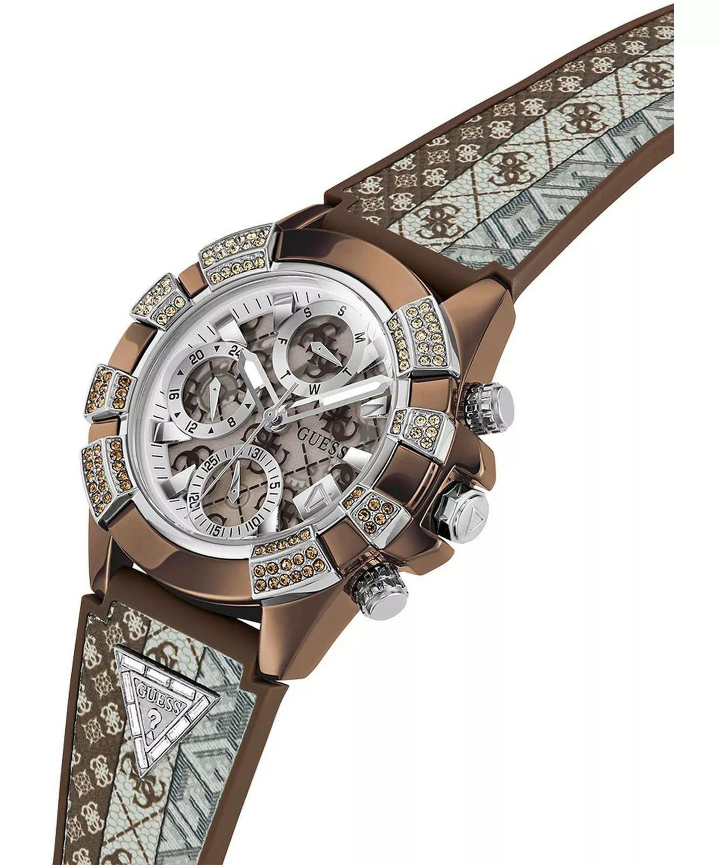 GUESS Analoguhr in Bronze