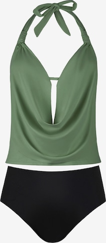 Cupshe Tankini 'Halter straps' in Grün: Vorderseite