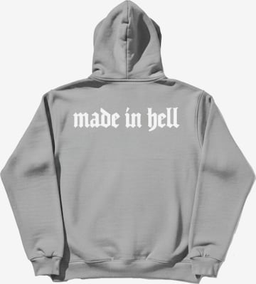 Sweat-shirt 'Oversize Made in Hell Hoodie - Anthracite' Kleidermafia en gris : devant