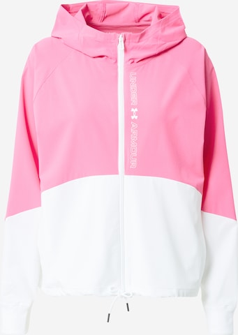 Veste de sport UNDER ARMOUR en rose : devant