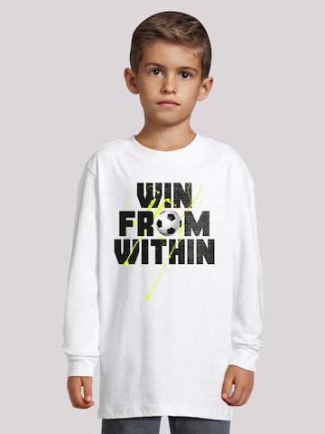 F4NT4STIC Shirt 'Win From Within Soccer Splash Green' in Wit: voorkant