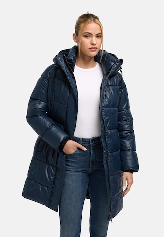 Manteau d’hiver 'Yumee XVI' MARIKOO en bleu : devant