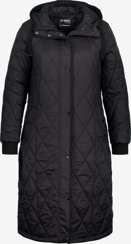 Ulla Popken Raincoat in Black: front