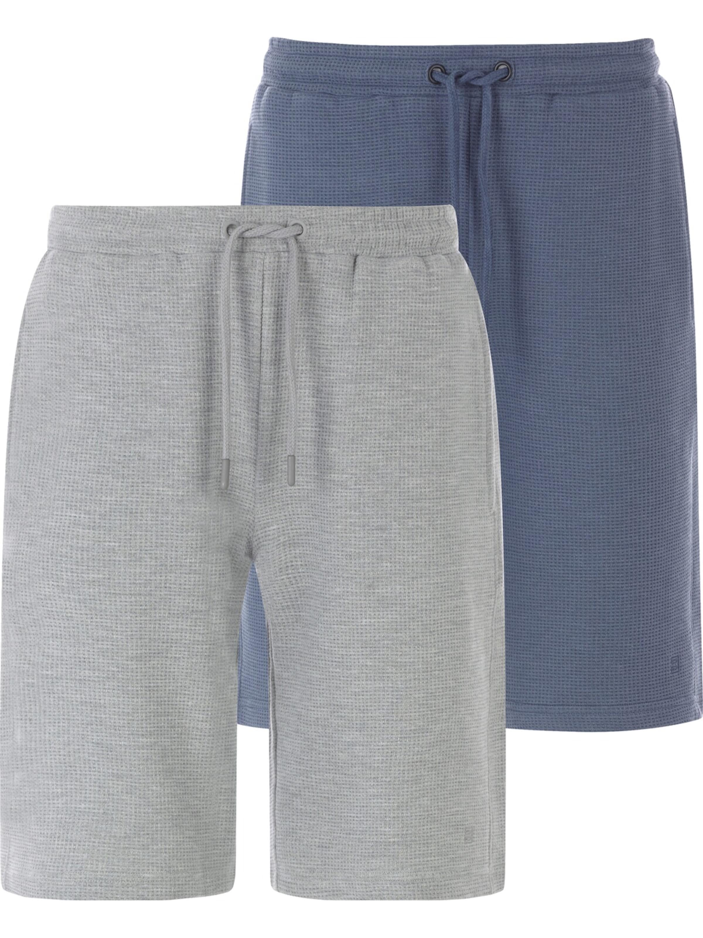 BABISTA Regular Doppelpack Sweatbermuda ' Qarin ' in Blau: Vorderseite