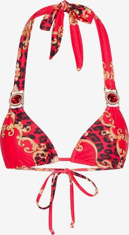 Moda Minx Triangle Bikini Top 'Bella Vita' in Red: front