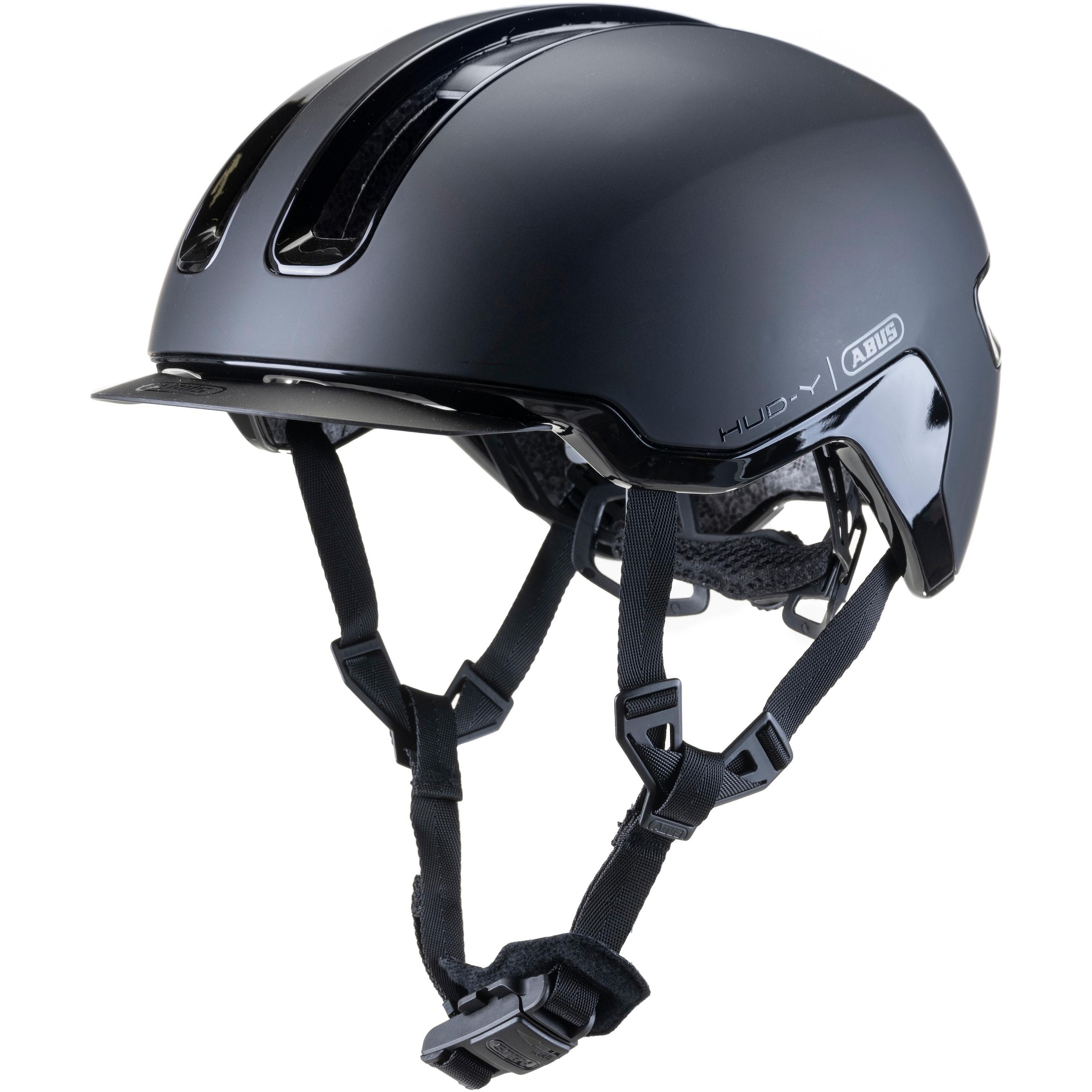 ABUS Helm 'HUD-Y' in Schwarz: Vorderseite