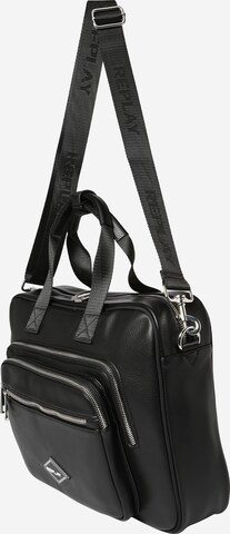 REPLAY Crossbody Bag in Black: front