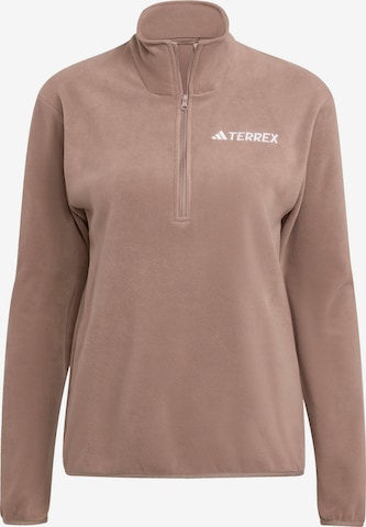 ADIDAS TERREX Спортивная кофта 'ESS' в Коричневый: спереди