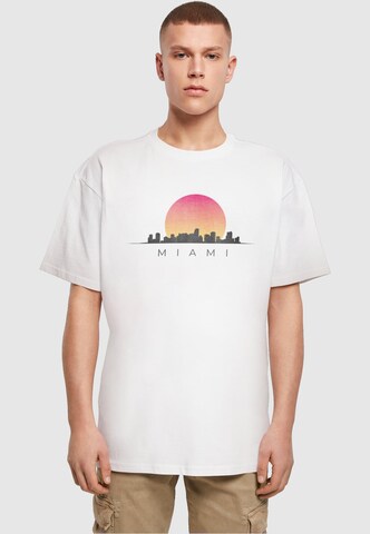 Merchcode Shirt 'Miami' in Wit: voorkant
