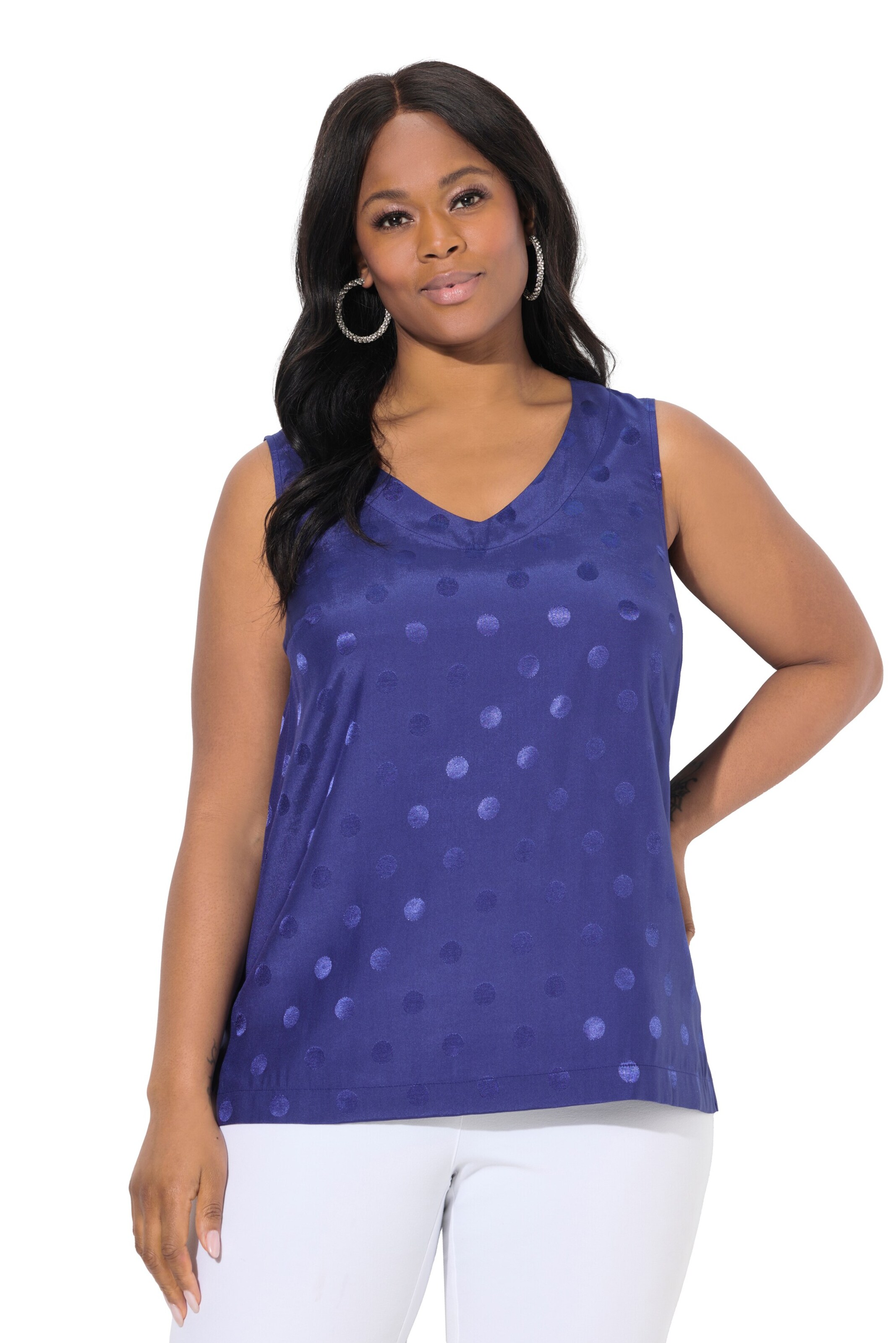 Ulla Popken Bluse in Blau: Vorderseite