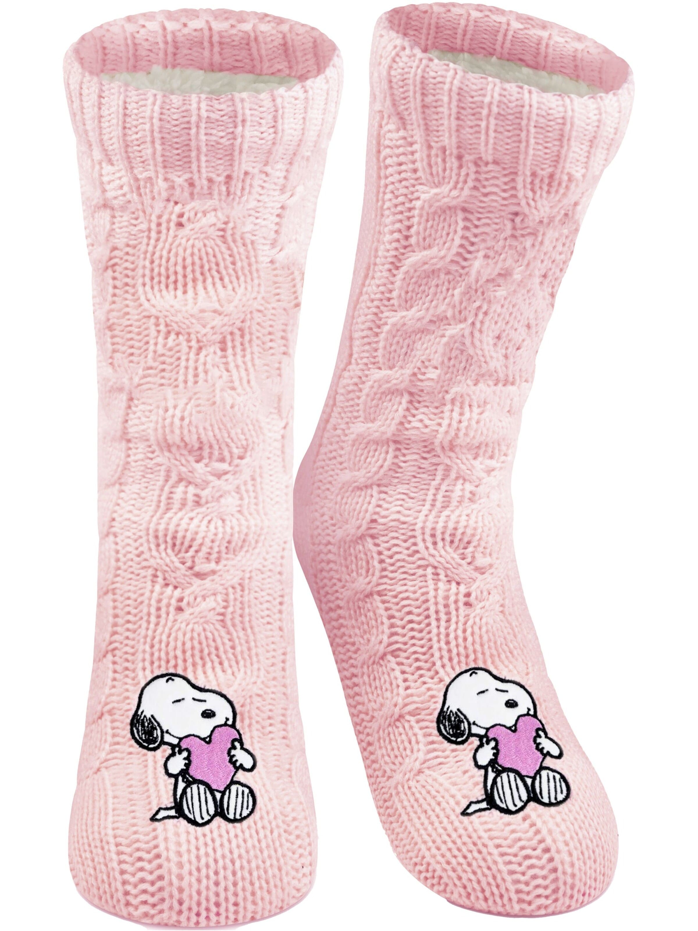 Snoopy & Die Peanuts Socks in Pink: front