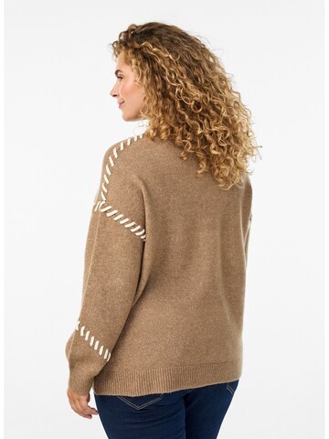 Zizzi - Pullover 'Lea' em castanho