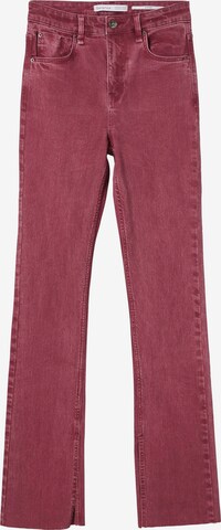 Coupe slim Pantalon Bershka en rose : devant