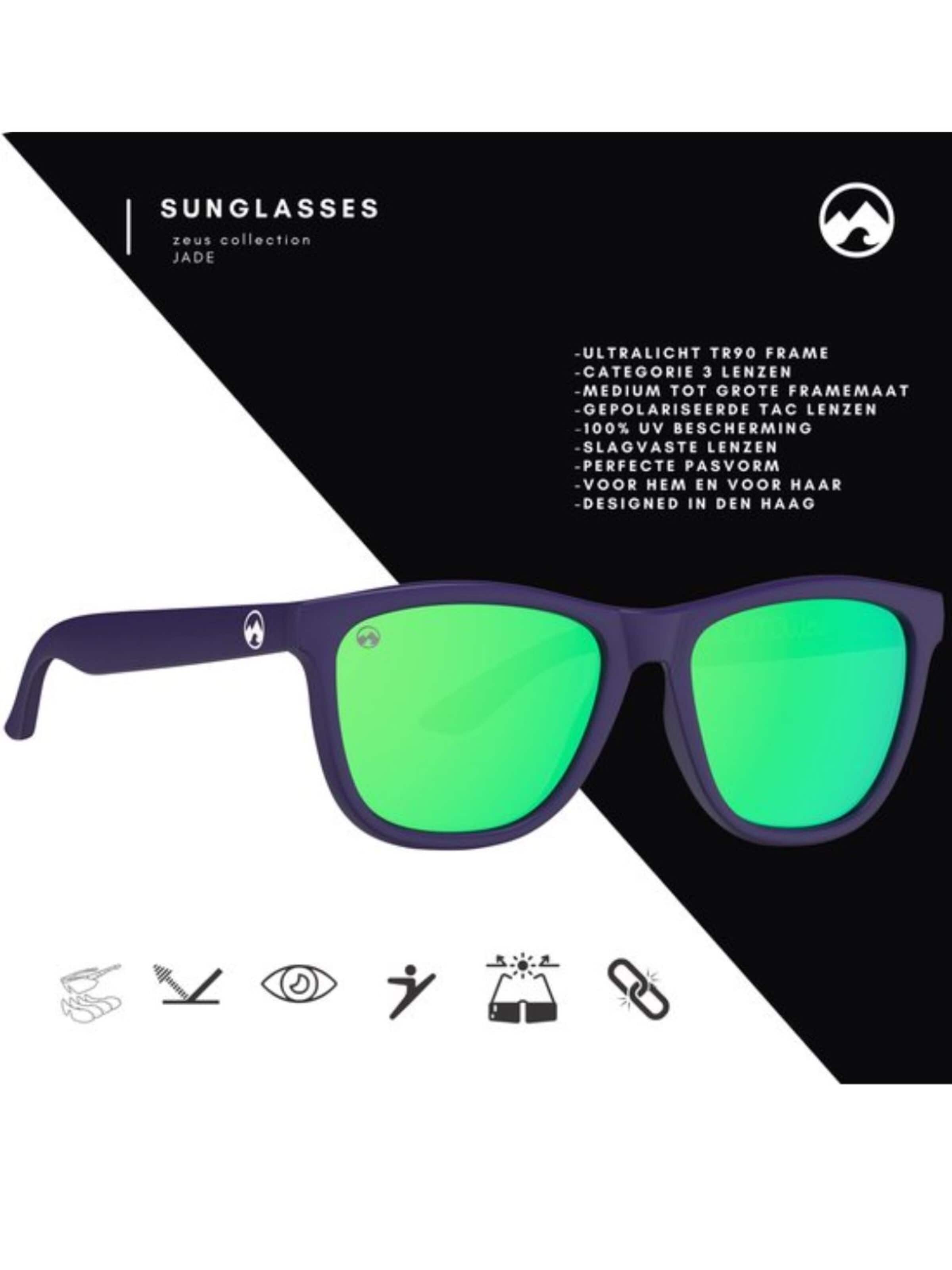 Mowmow - Gafas de sol deportivas 'MowMow Opal LIMITED Sunglasses - Polarized - Men - Women' en verde