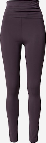CURARE Yogawear Skinny Workout Pants in Purple: front