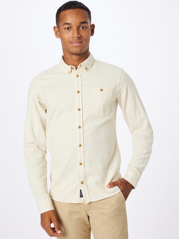 BLEND Regular fit Button Up Shirt in Beige: front