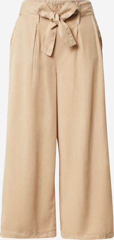 Tally Weijl Wide leg Pleat-Front Pants in Beige: front