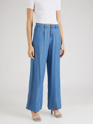 JDY Wide leg Pleated Pants 'JASPER' in Blue: front