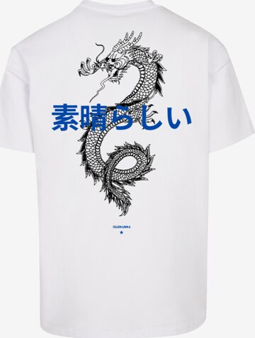 T-Shirt 'Dragon' F4NT4STIC en blanc