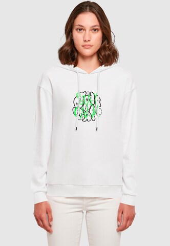 Merchcode Sweatshirt 'Stay Safe One Everyday' in Wit: voorkant