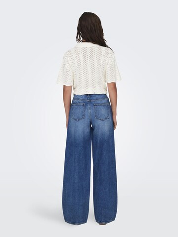 JDY Wide Leg Jeans 'JDYCarina' in Blau