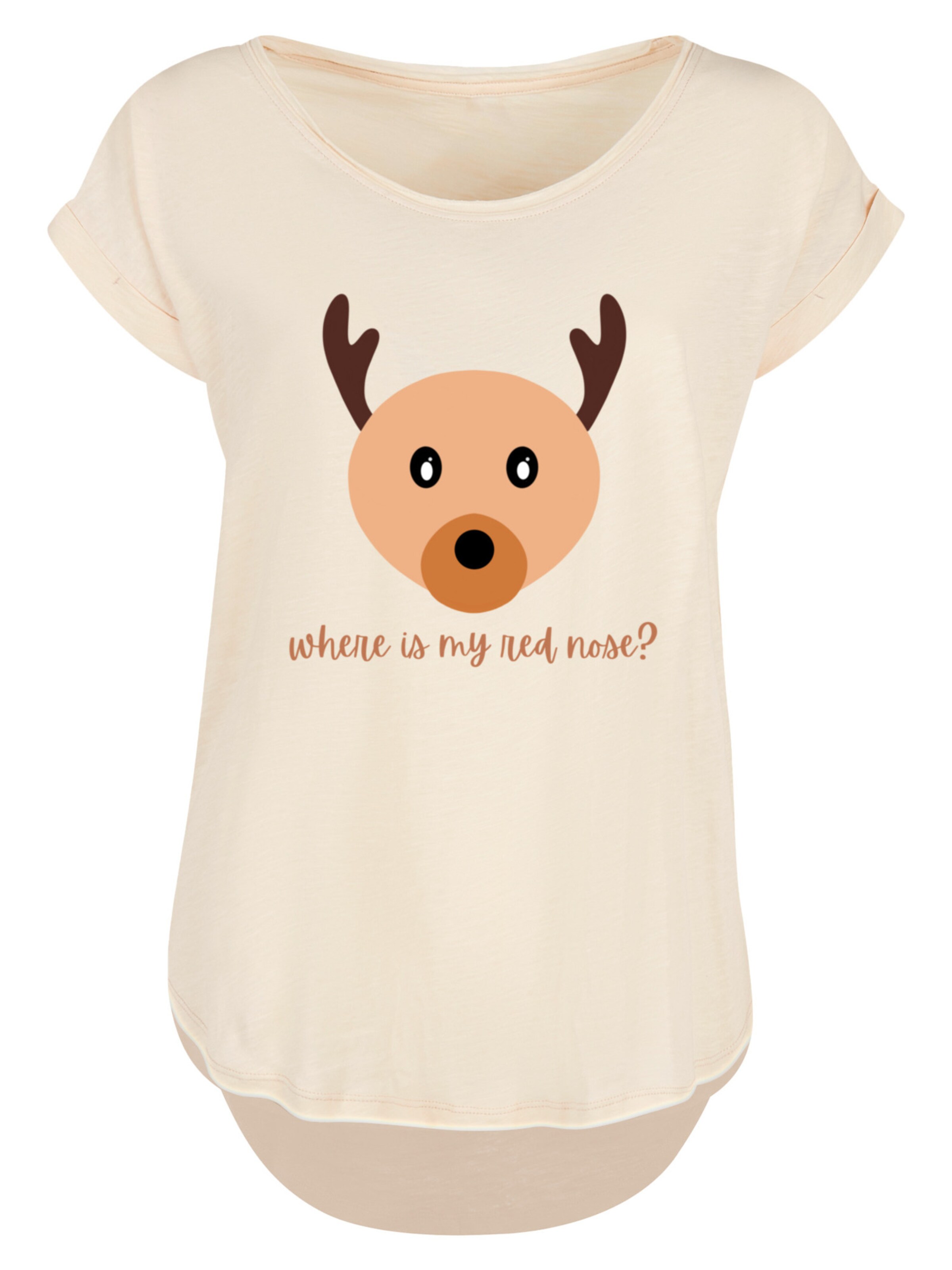 T-shirt F4NT4STIC en beige : devant