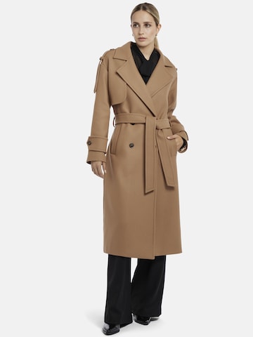 Nicowa Between-seasons coat ' PAWONA' in Brown: front