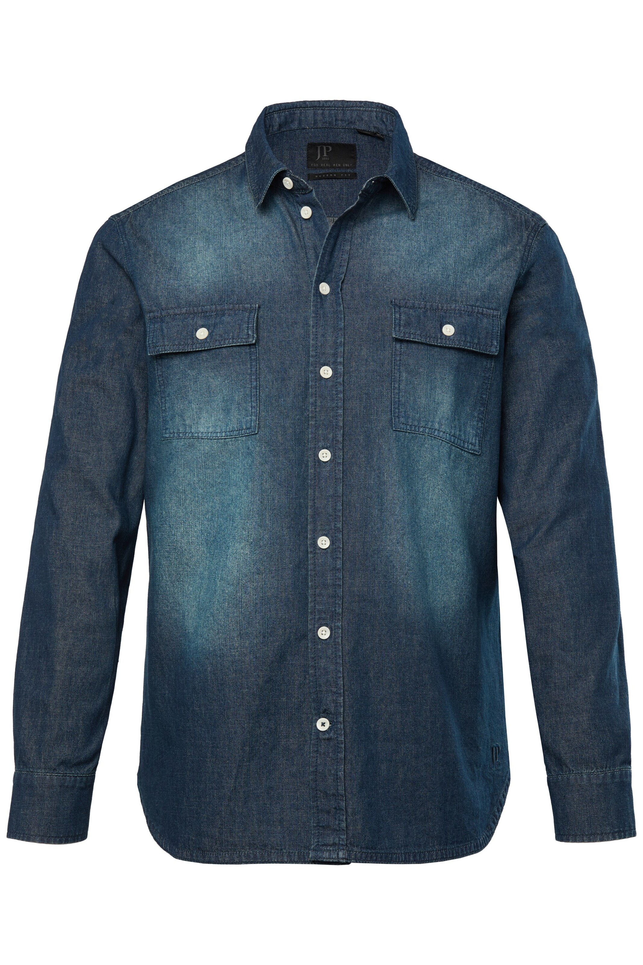 JP1880 Regular Fit Hemd in Blau: Vorderseite