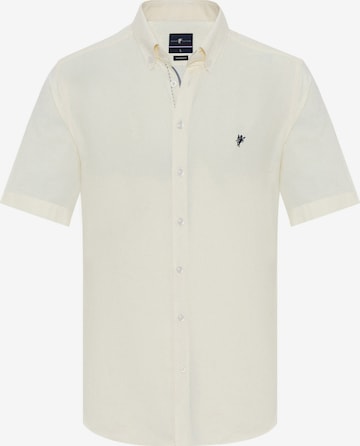 DENIM CULTURE - Camisa 'Aubrey' em branco: frente