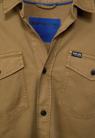Street One MEN Regular fit Button Up Shirt in Brown
