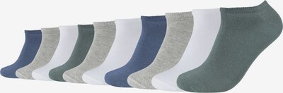 s.Oliver Chaussure basse en bleu nuit / gris / vert pastel / blanc, Vue avec produit