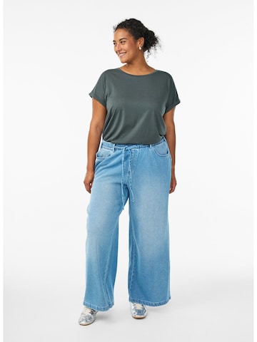 Zizzi Shirt 'Mkatja' in Groen