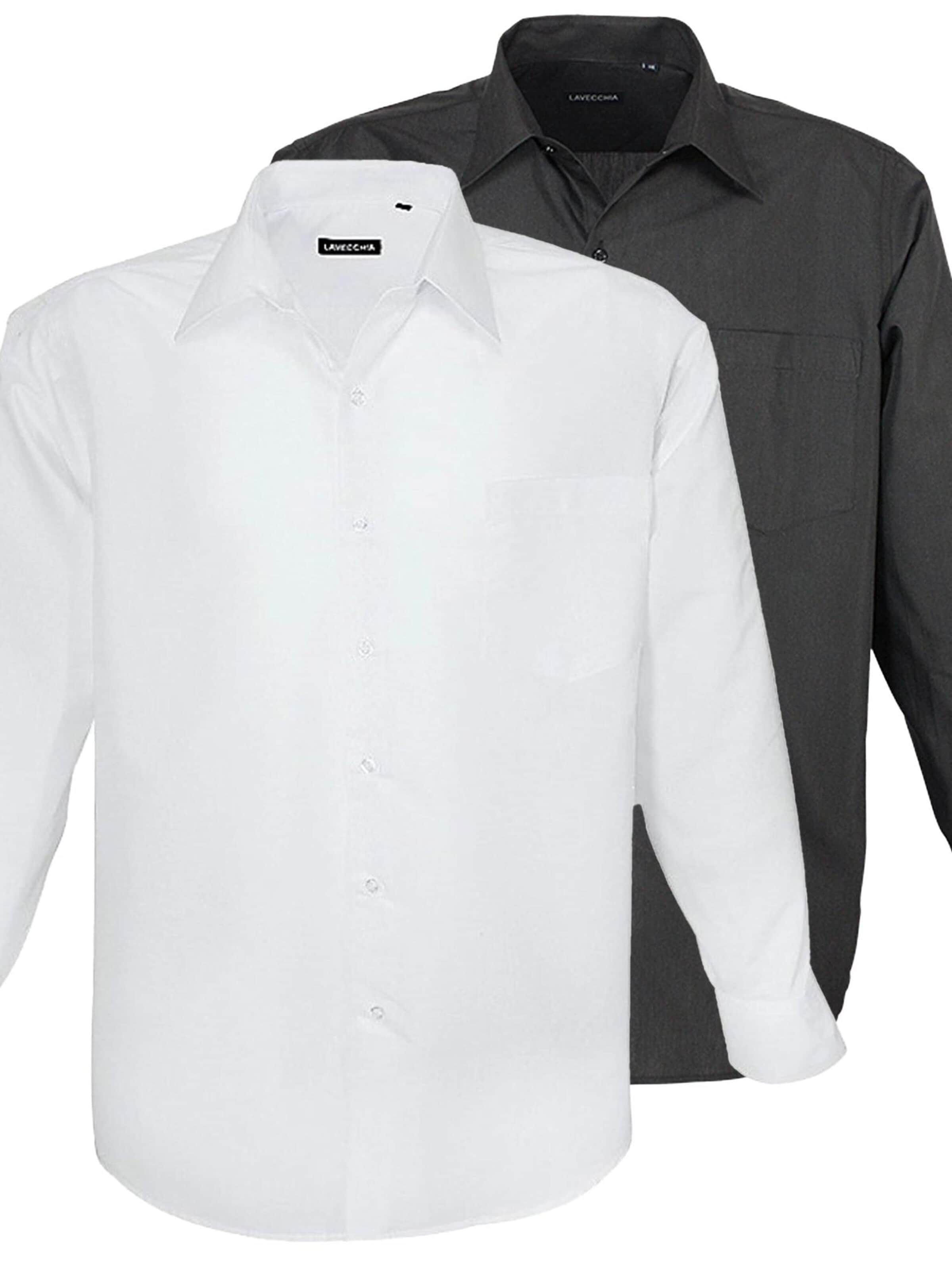 Lavecchia - Ajuste confortable Camisa 'HLA-1314 Übergrößen' en blanco