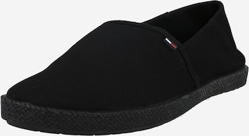 Espadrile de la Tommy Jeans pe negru: față