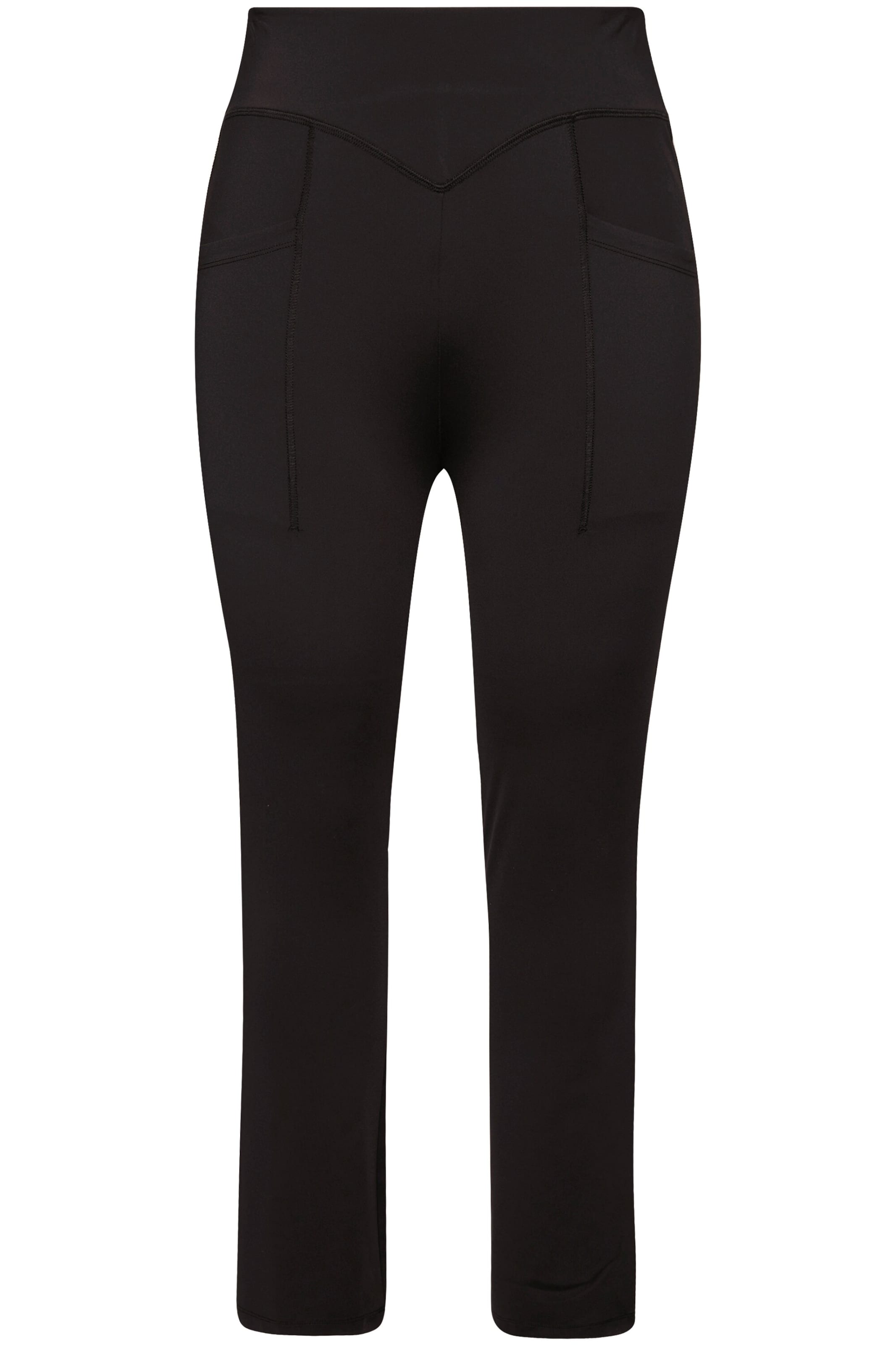 Ulla Popken Regular Hose in Schwarz: Vorderseite