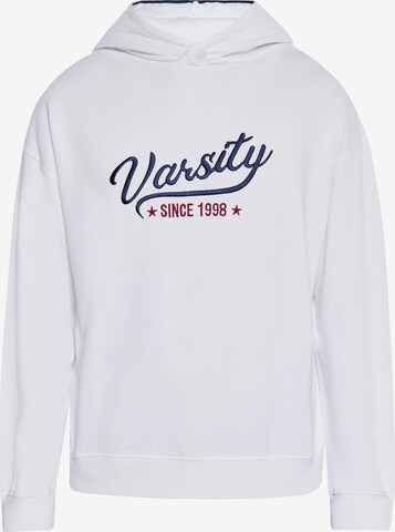 Sweat-shirt MO en blanc : devant