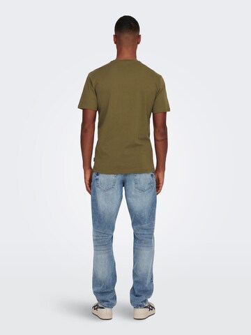 T-Shirt 'Frankie' Only & Sons en marron