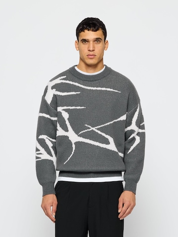 Burocs Sweater 'Knit Jacquard' in Grey