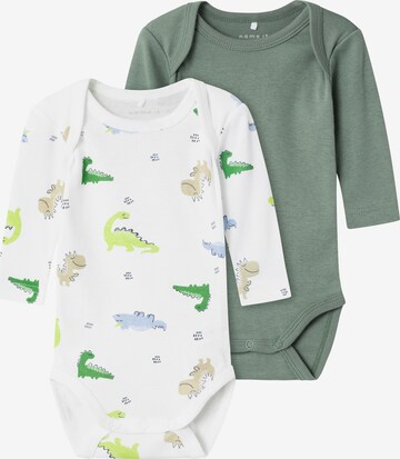 Tutina / body per bambino di NAME IT in verde: frontale